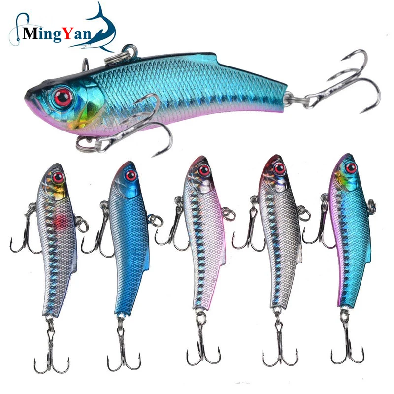 1PCS 7cm/20g Artificial Japanese VIB Fishing Lure Lead Inside Hard Bait Diving Swivel Bait Winter Sea Fishing Tackle