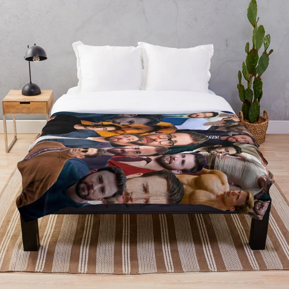 Chris Evans Photo Collage Throw Blanket blanket cover, warm decoration, bed and sofa, applicable to men and women