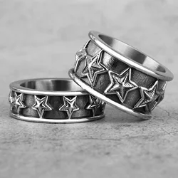 Lovers Couple All Star Stainless Steel Women Mens Wedding Rings Simple for Girl Boyfriend Jewelry Creativity Gift Wholesale
