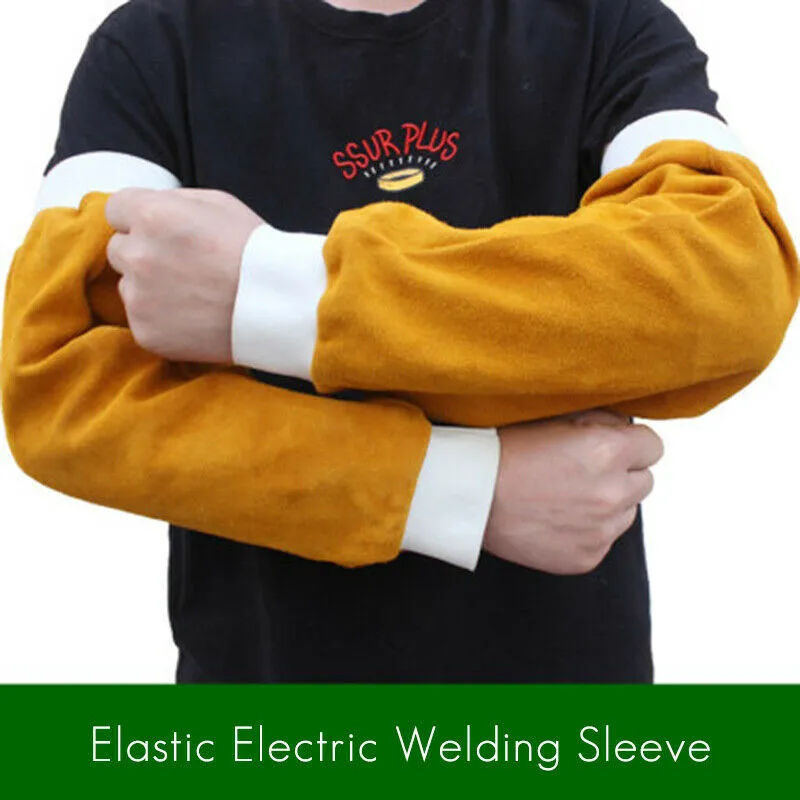 1 Pair Heat Resistant Welding Arm Sleeves Protection Cuff Safety for Workers Welder Arm Protective Sleeves Heat Resistant
