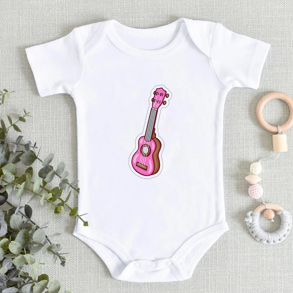 Donuts Print Ribbed Baby Bodysuit Fine Cozy Summer Newborn Baby Clothes Fashion Funny Infant Outfits Casual Roupas Bebe Menina