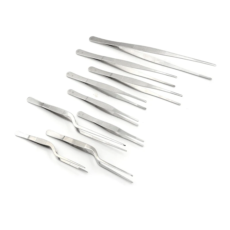 Tweezers Atraumatic Forceps Angled Clamp Surgical Instruments Stainless Steel Tweezers Tool 14cm/16cm/20cm