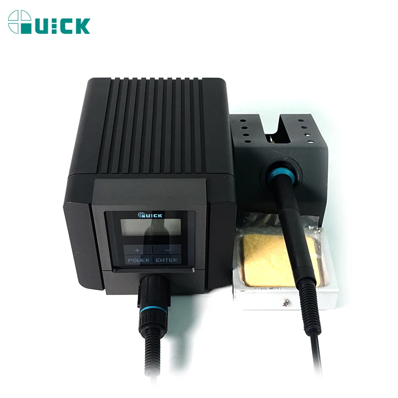 QUICK TS1100 90W Welding Rework Soldering Station for Mobile Repair Lead-free Hot Air Hairdrye Electric Heat Gun High Quality
