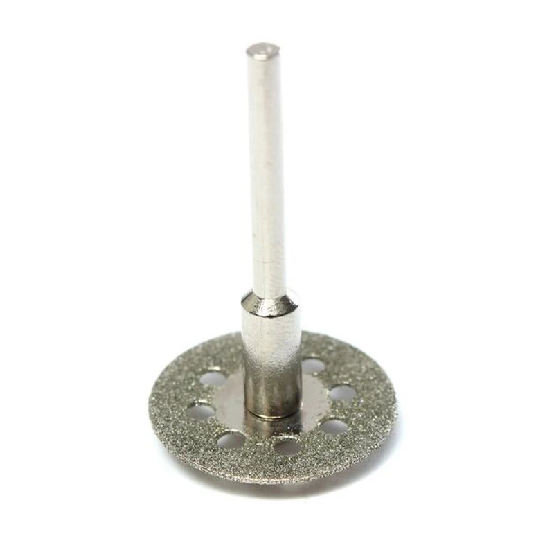 WENXING 10 pz/set Mini Diamante Seghe Lama D'argento Dischi Da Taglio con 2X Collegamento Shank per Dremel Trapano Fit Rotary Strumento