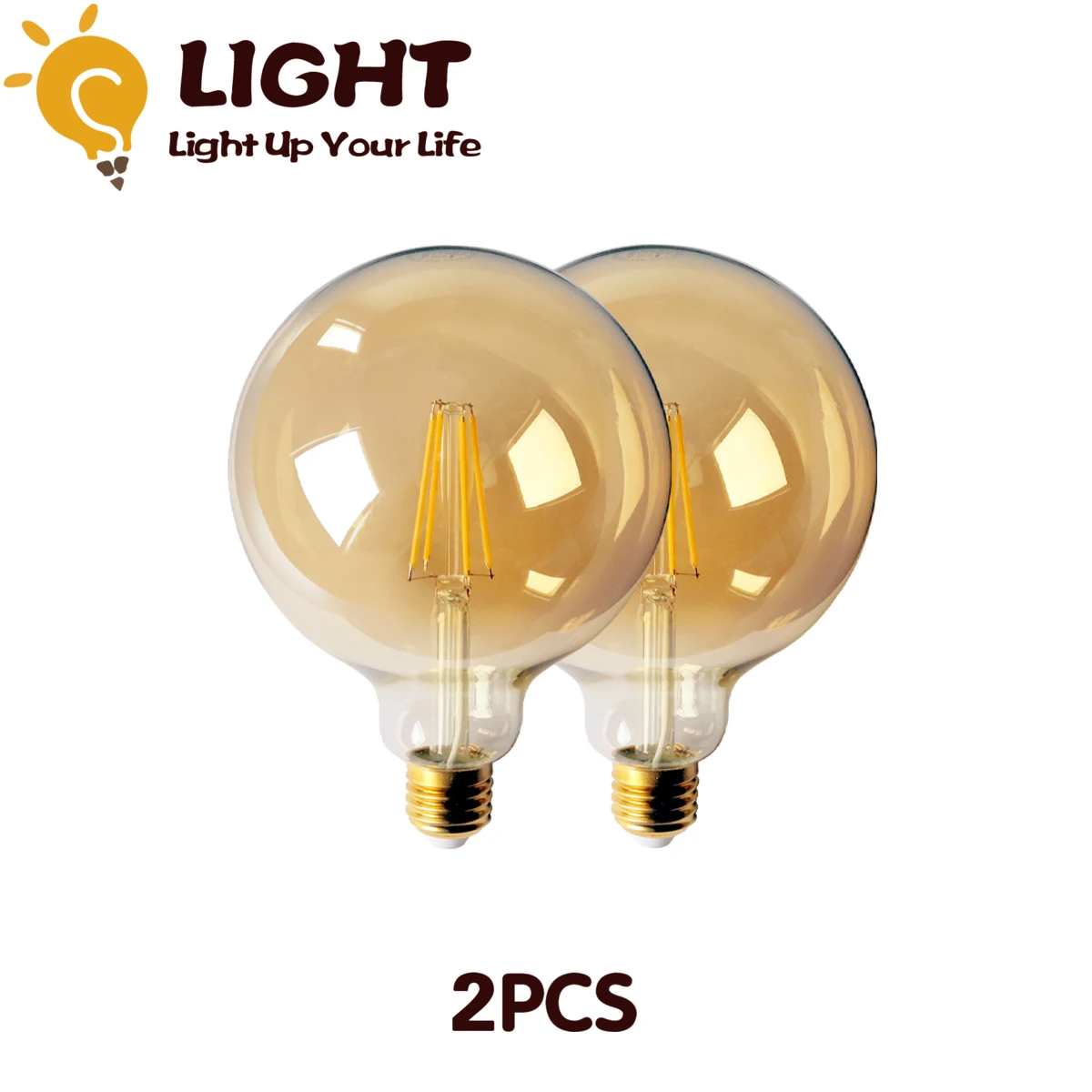 

2pcs/Lot 2022 Hot Sale Vintage Lamp Decor Retro Edison Led Filament Bubble Bulb G125 8W 2700K 220V For Home Bedroom Decoration