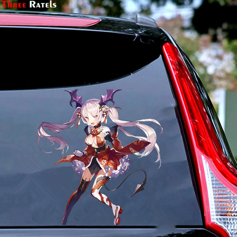 Three Ratels CDM311 Dragon Break Beautiful woman fighter anime car hood sticker laptop decal wall sticker for home decoration