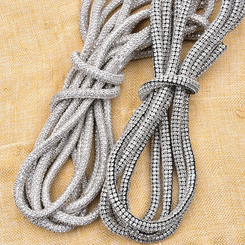 1 Yard Rhinestone Rope Trimming Cotton Mesh Claw Diamond Belt Crystal Cord Diy For Garment String Shoes Bags Luggage Accessories
