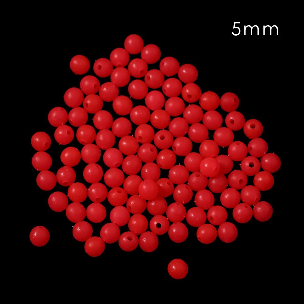 100pcs/Lot Luminous Beads 3mm-12mm Fishing Space Beans Round Float Balls Light Glowing For Outdoor Fishing Accessories Set