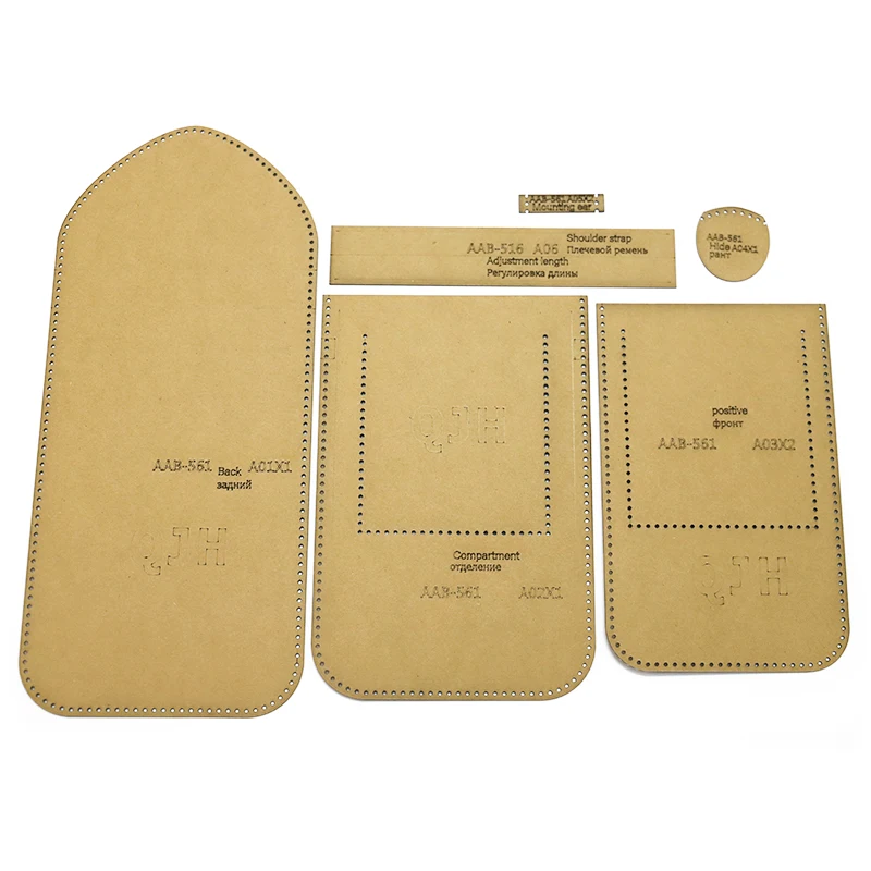 Leather diy hand tool mobile phone bag shoulder messenger bag pattern drawing template kraft paper proofing design mold