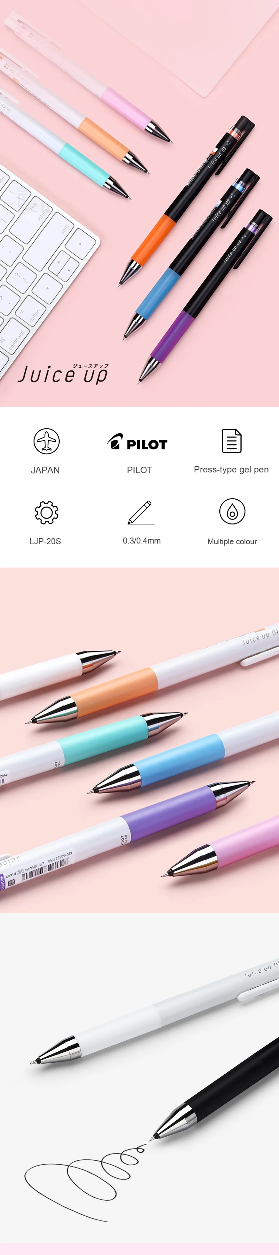 1 stücke Pilot Gel Stift Saft Bis 0,4mm Neue ST Nib Schwarz Stift Schnell trocknend Glatte DIY Hand Konto LJP-20S4 Schule Liefert Stationäre – Detail 1
