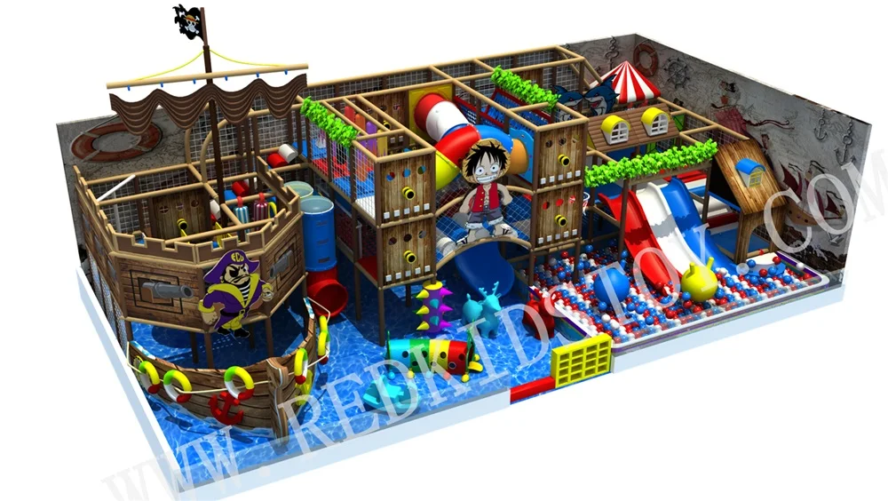 Gorgeous Pirate Themed Children Indoor Playground Direct Factory HZ-9908