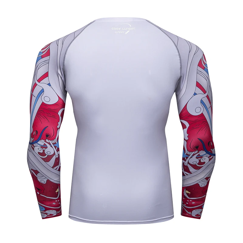 Cody Clothes Full Sleeve White Rashguards For Swimwear Anti -uv Sunscreen T Shirt Boxing Trainning Wear Bjj Jiu Jitsu Rash Guard