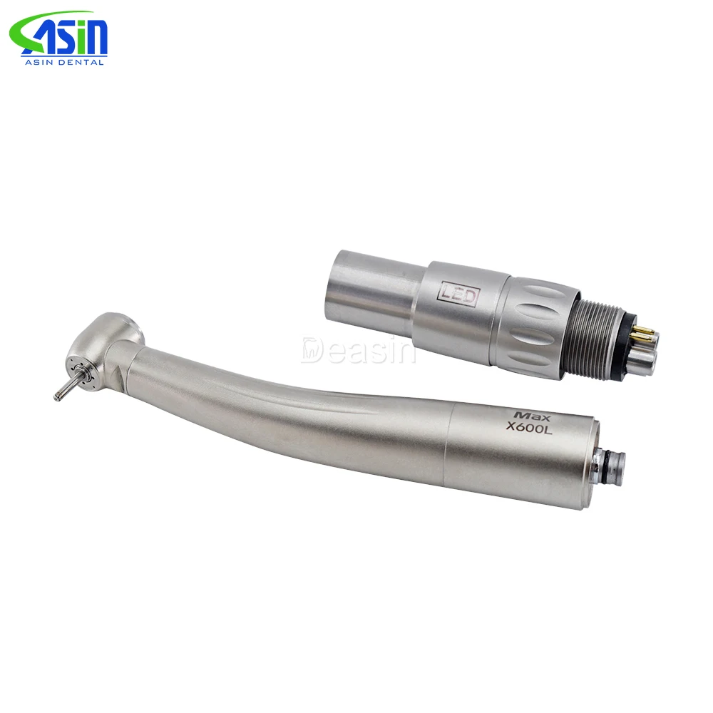 Dental Max X600L X700L High Speed Handpiece Air Turbine Standard Push Button Head With Optic Fiber Dental Lab Equipment