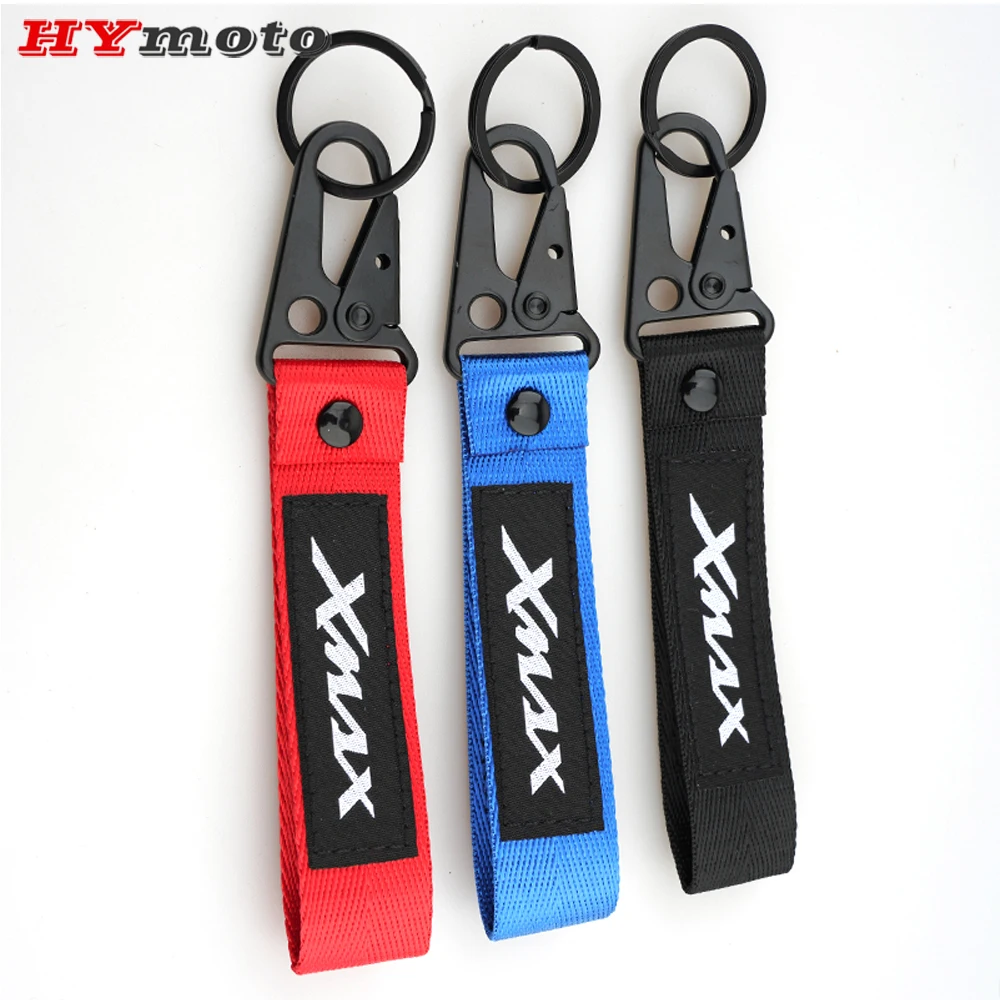 Newest Motorcycle CNC Accessories Double-Sided Embroidery Keychain Key Ring Chain Keyring For Yamaha Xmax X-MAX 125 250 300 400