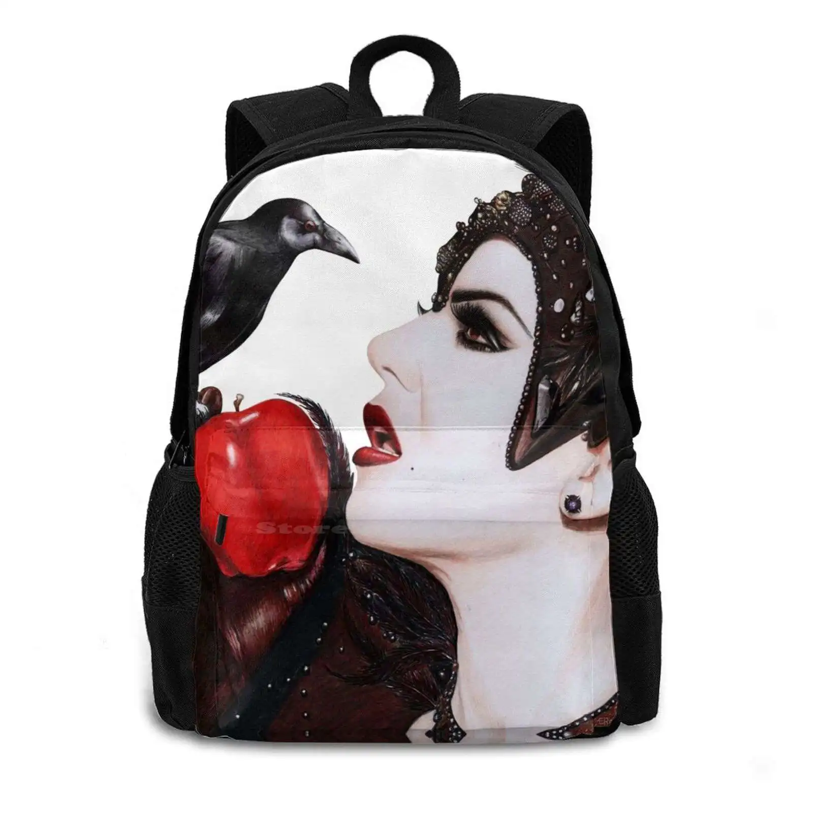 Long Live The Evil Queen Bag Backpack For Men Women Girls Teenage Theevilqueen Reginamills Raven Evilregals Mixmediaarts