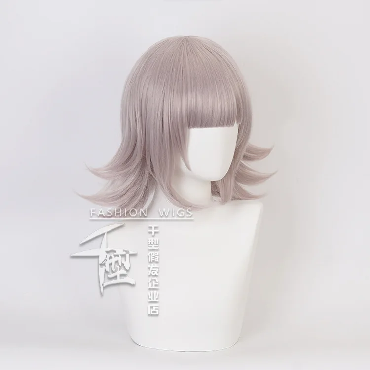 Super DanganRonpa Nanami ChiaKi Wig Cosplay Costume Dangan Ronpa Heat Resistant Synthetic Hair Women Wigs Hairpin headdress