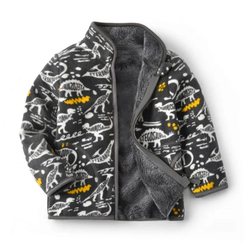2-6T Blumen Alle Gedruckt Neue Mädchen Outwears Fleece für Winter Herbst Baby Jacken Mäntel Blumen Kinder Mädchen jacke – Detail 5