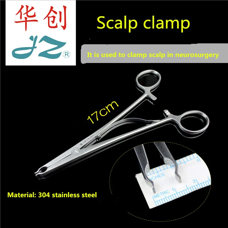 

JZ Neurosurgical surgical instrument Scalp clamp forcep Medical stainless steel Hemostatic scalp clip forcep placement forcep