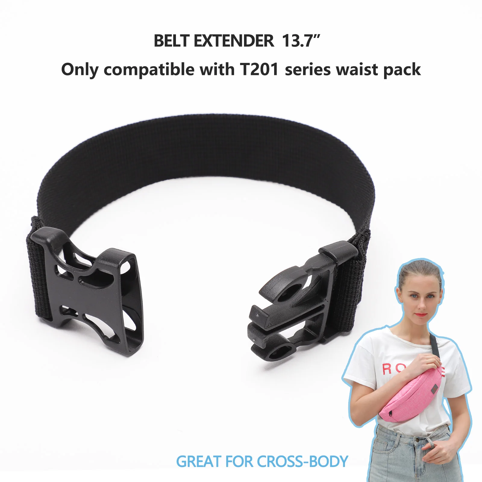 T201 Waist Bag Strap Belt bag extension strap Fat belt Strap Combination belt Banana Strap