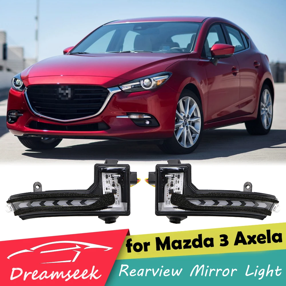 

Side Wing Mirror Light for Mazda 3 Axela 2017 2018 / Mazda 6 Atenza 2018 2019 2020 Dynamic Sequential Turn Lamp Clear Lens