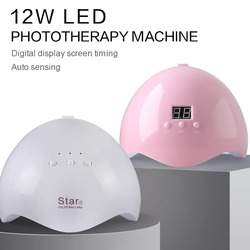 Arte Clavo UV LED Lamp 12W Portable Star 1 Drying Nails Lamp 30/60/90s Timer USB Cable Home Use Connector Varnish Nail Art Tools