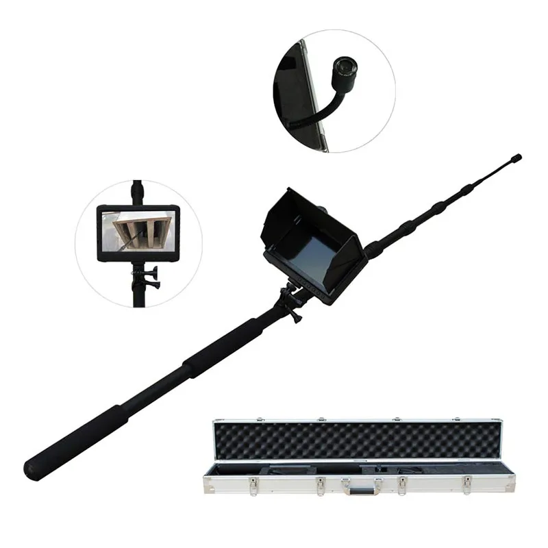 1080P 5.0MP 7 Inch LCD Dual lens Vehicle detector Endoscope Telescoping Rod for Airport Car detector