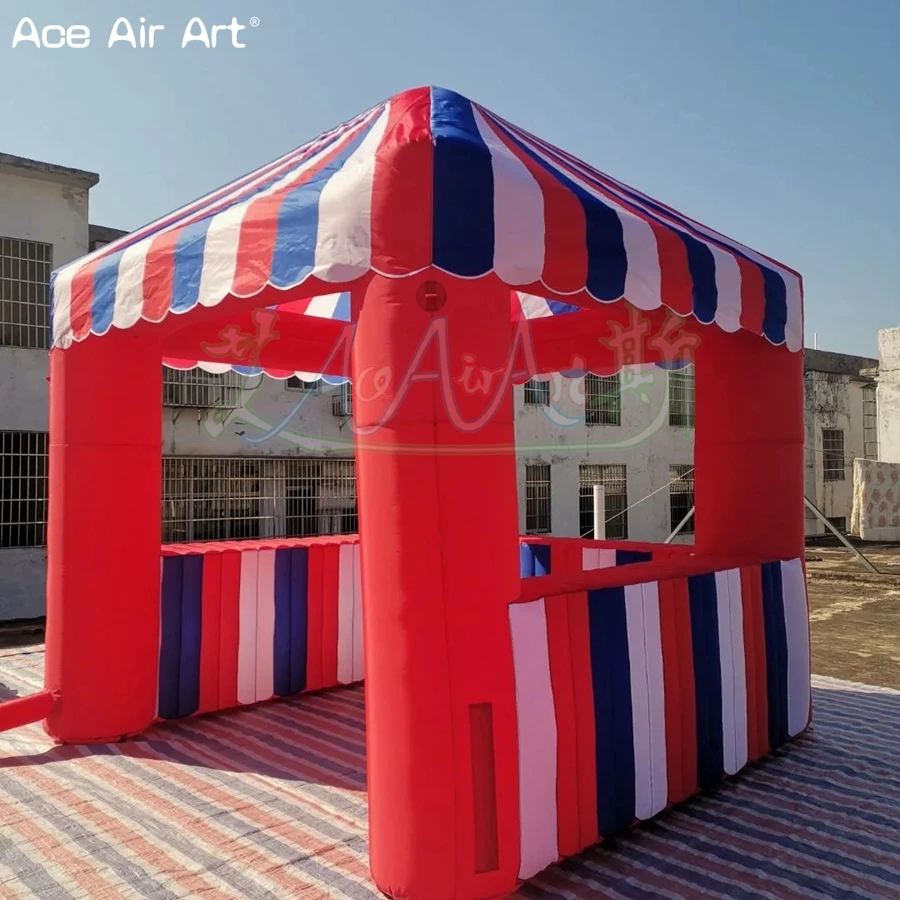 Cabina de quiosco inflable cuadrada de alta calidad, soporte para tienda de campaña de concesión de helados, tienda de golosinas de carnaval para venta de dulces hecha en China, 2022