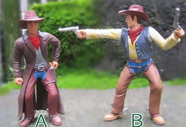 pvc  figure  model  toy  cowboy  2pcs/set