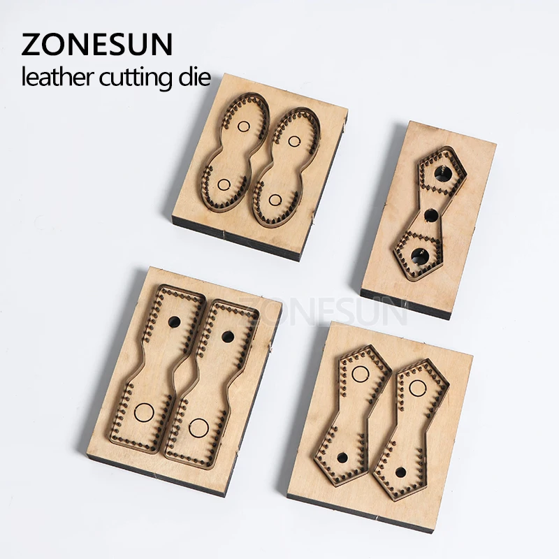 ZONESUN torebka brelok sztancowanie formy zamek uchwyt ozdobny narzędzie Die Leather Clicker Die nóż DIY prezent