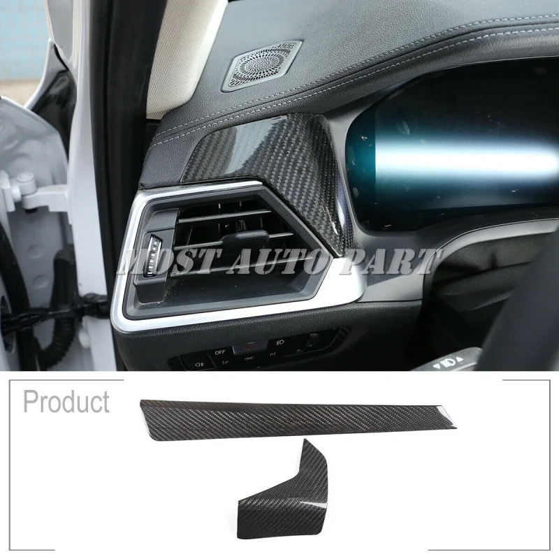 

Carbon Fiber Interior Center Console Dashboard Protection Panel For BMW 3 Series G20 G21 G28 2019-2021 2pcs LHD Car Decoration