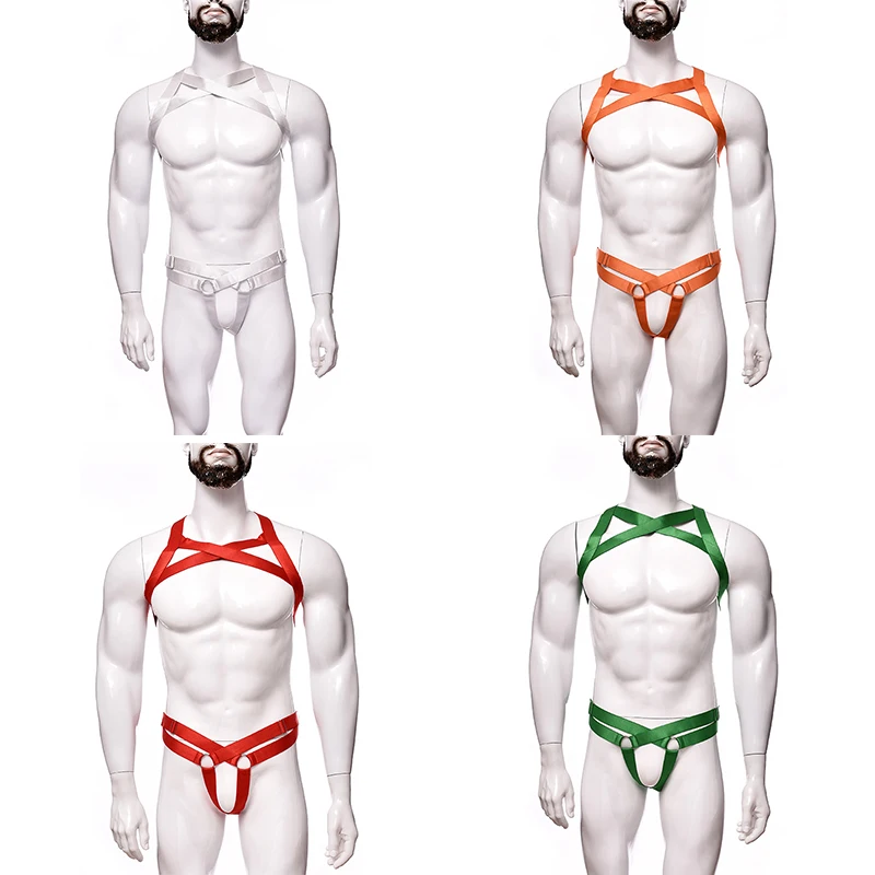 [Men's samples]Hot New Sexy Men Chest Harness Elastic Shoulder Strap Stage Costume Clubwear' Sexy  Mens Body Chest Harness