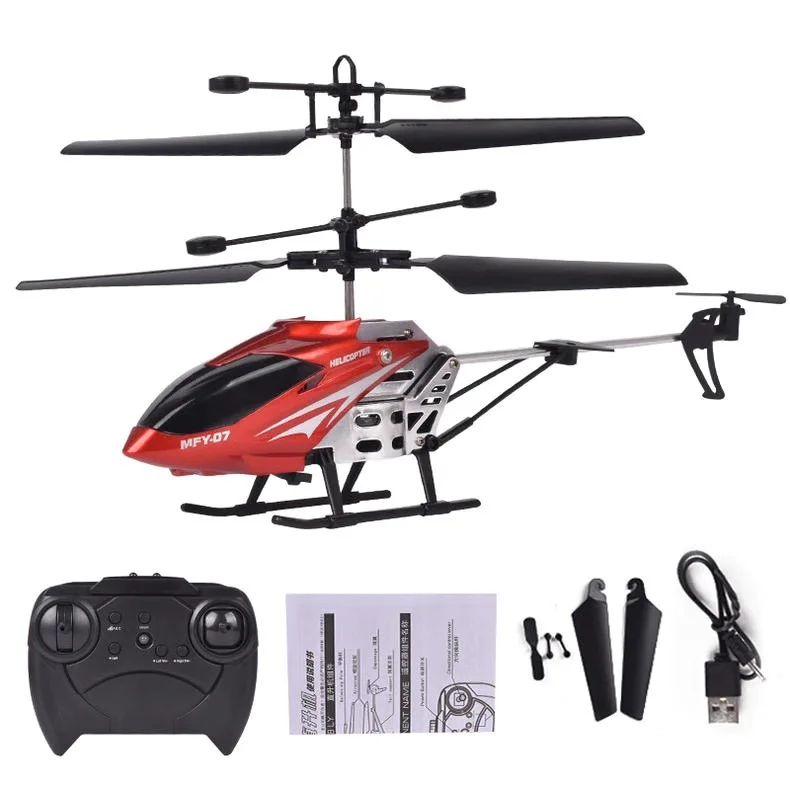 RC 3.5CH Alloy Helicopter Rechargabke Drop-resistant Playable Gift for Children