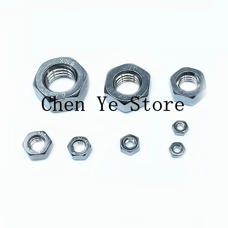 Freies Verschiffen 190PCS DIN934 304 M3 M4 M5 M6 M8 M10 M12 Edelstahl Hex Hexagon Mutter Sortiment Kit