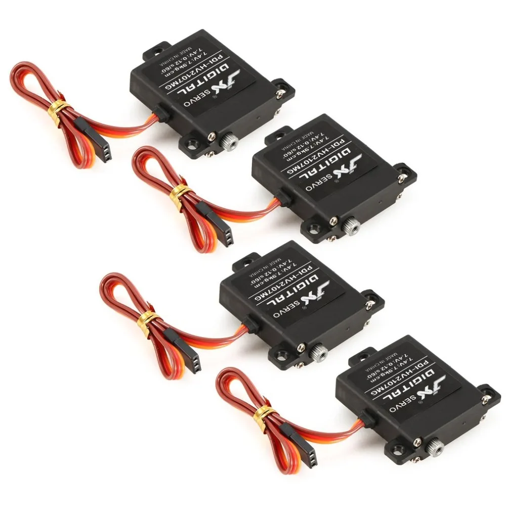 4PCS JX PDI-HV2107MG 7,9 kg Lenkung Drehmoment Mini Digital Metall Getriebe Core Servo für RC Festen Flügel flugzeug Flugzeug