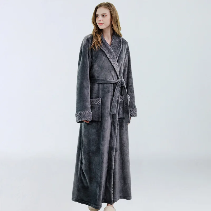 extra long dressing gown womens Women's Hooded Extra Long Bathrobe