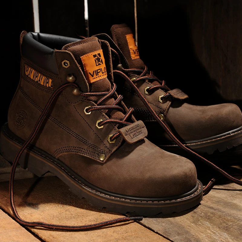 Men Boots Waterproof Leather Shoes Men High Quality Outdoor Male Hiking Boots Work Shoes Lovers Boots