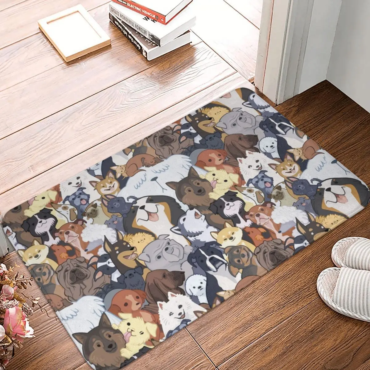 Dog Pupper Party Doormat Rug carpet Mat Footpad Polyester Anti-slip Water oil proof Entrance Kitchen Bedroom balcony toilet