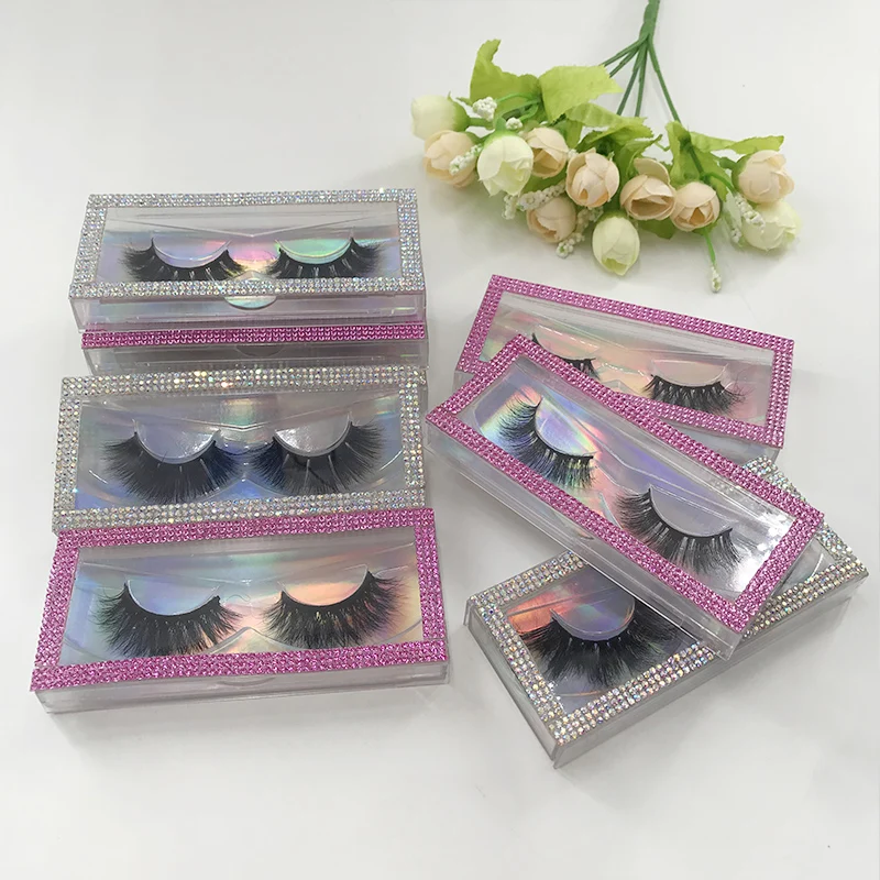 3D Eyelashes Natural False Eyelashes Cruelty Free Mink Lash with Diamond Lash Case