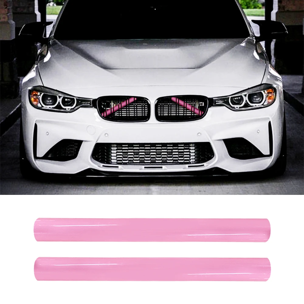 Front Grille Trim Strips Cover for BMW F30 F31 F32 F33 F34 F36 F20 F21 F22 F23 3 4 Series Pink Decoration Accessories Car Sport