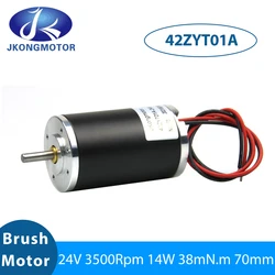 Jkongmotor 42ZYT01A 42ZYT01 14W Brush DC motor 42mm DC motor 24V 3500rpm Rated Torque 38mN.m Brushed DC Motor