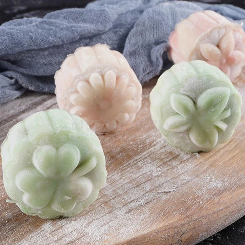 1 Set Stamps 30g/ 50g /75g/100g/125g/150g Square Flower Moon Cake Mold Mould Pastry Mooncake Hand DIY Tool