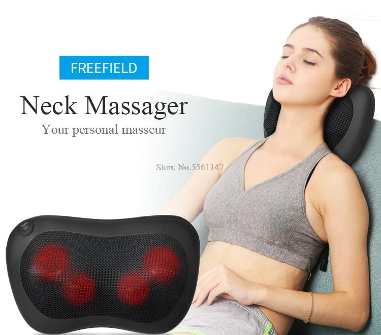 Masajeador Shiatsu para cuello y espalda, almohada de masaje con calor para hombros, parte inferior de la espalda, pantorrilla, piernas, cuidado del pie en el hogar