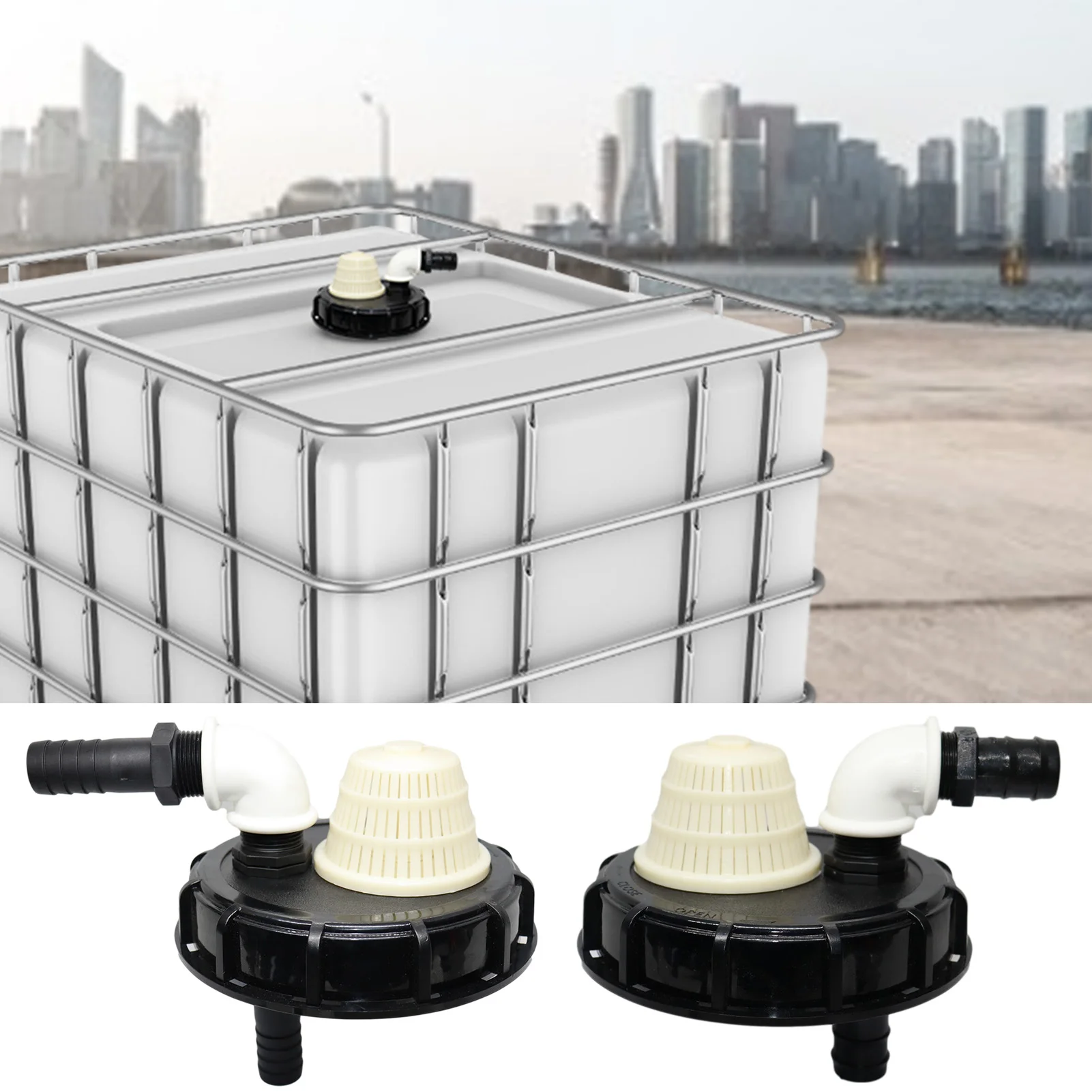 Tapa de entrada de tanque IBC con ventilación, 163mm para recargar el tanque IBC Tote, accesorios