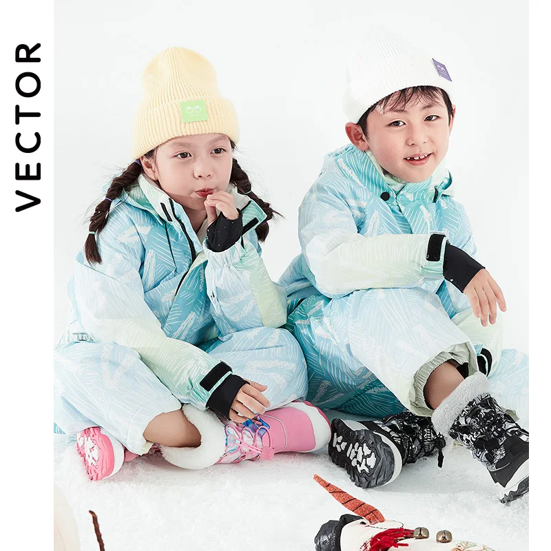 -30 Degree Children Ski Jumpsuit 2022 Winter Snowboard Jacket Boys and Girls Outdoor Snow Suits Warm Waterproof Kids Ski Jacket