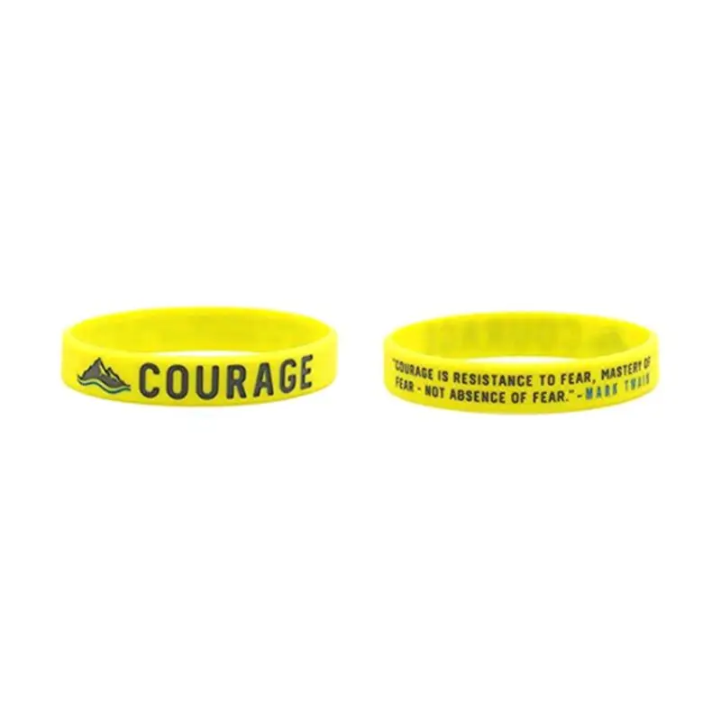 Motivational Silicone Rubber Wristbands Inspirational Bracelet Dream Courage Strength Believe Faith Hope Bangle Gift