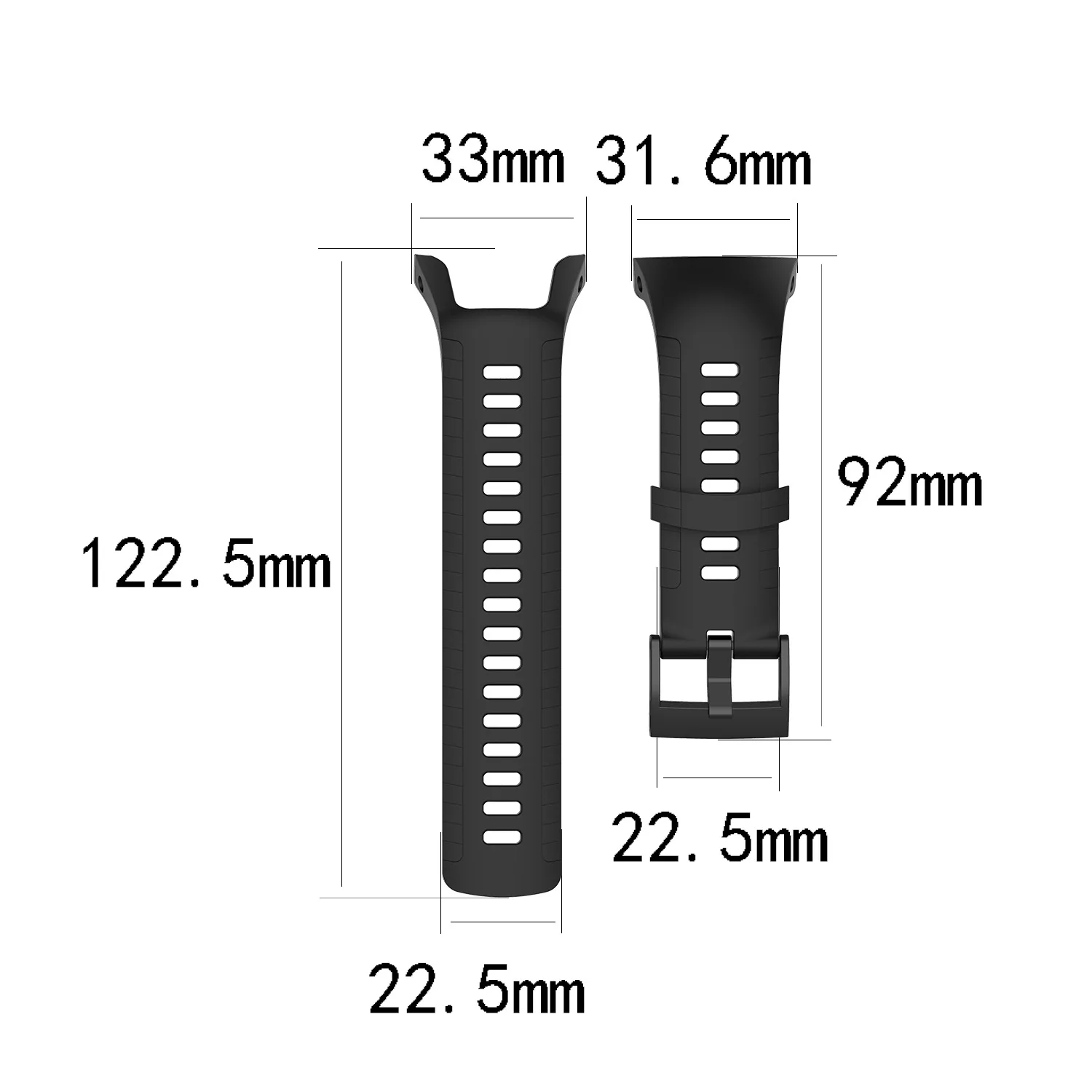 Correia de pulso de silicone para suunto 5, correia de relógio inteligente de silicone com reposição para a pulseira do suunto 5