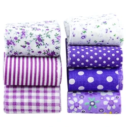 Booksew New Arrival Purple Sets 100% Cotton Fabric 7Pcs/Lot 5cm x100cm Quilting Patchwork Jelly Roll Fabric Strips Handcrafts