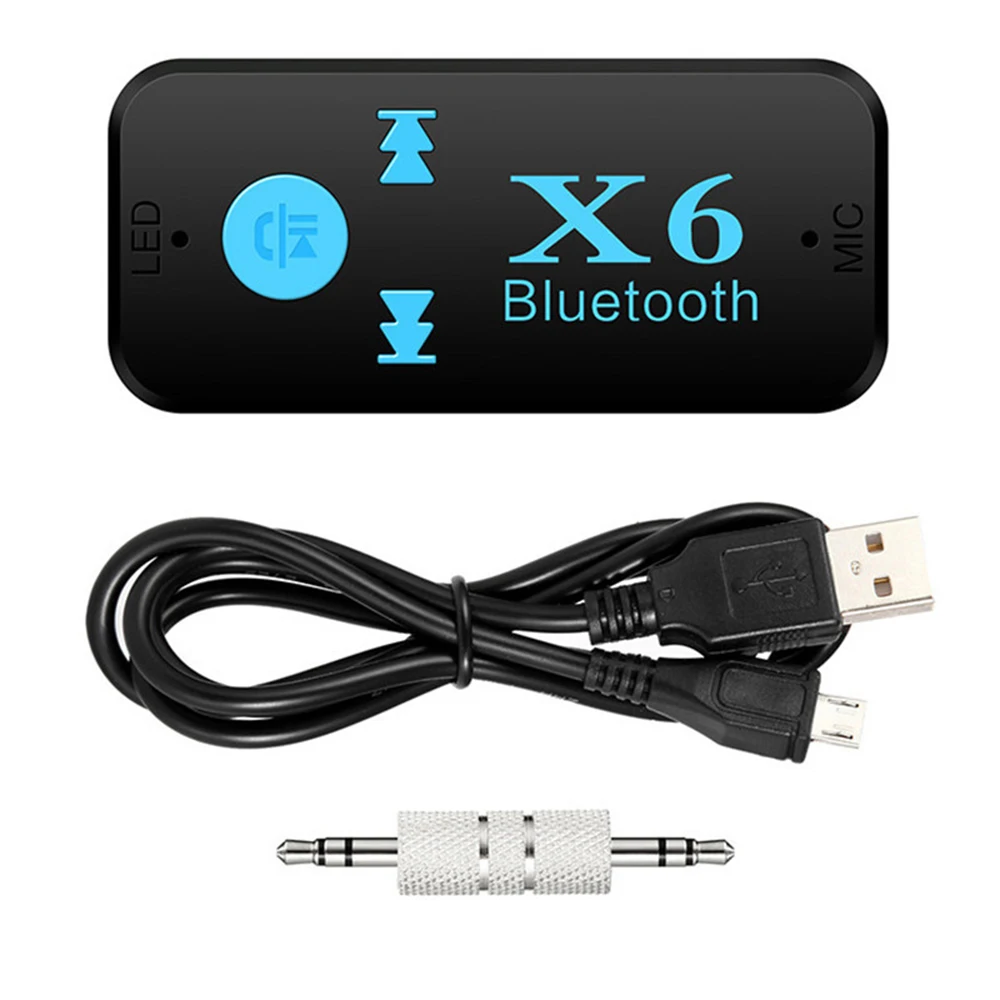 Wireless Bluetooth-Compatible Audio Music Receiver Stereo Car Kit Adapter 3.5mm AUX Handsfree Car Kit Support TF Card A2DP Mp3