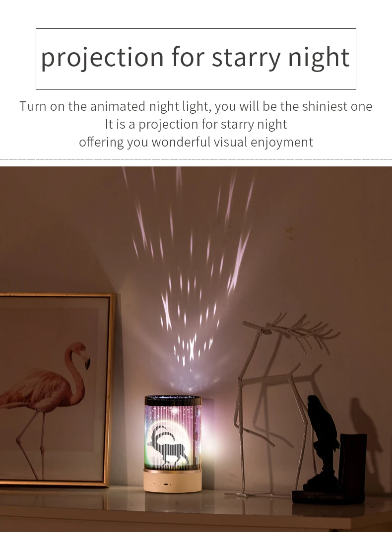 Luz noturna de led anime para quarto e celular usb