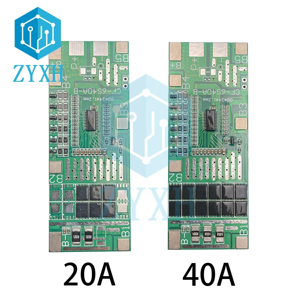 BMS 6S 24V 20A 40A 18650 bateria litowa równoważenie ładowania pokładzie zabezpieczenie przed zwarciem wspólny Port dla banku mocy/Escooter